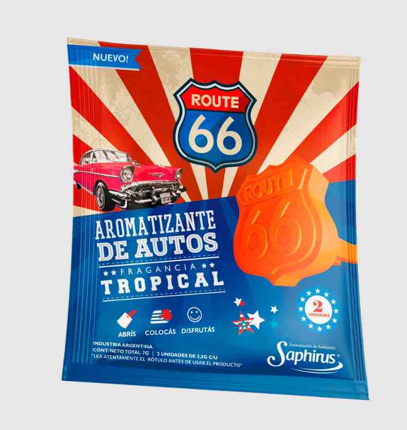 SAPHIRUS TROPICAL AROMATIZANTE DE AUTO X2 UNIDADES